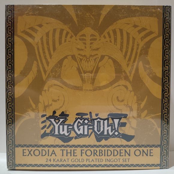 Yugioh Exodia The Forbidden One 24k Gold Plated Ingots Full Set Of 5 Metal Cards - Picture 1 of 4